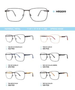 Металлическая оправа с дужками из пластика TR-90 с флексом MR0099