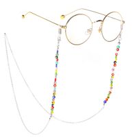 Metal non-slip chain, with glass beads, for glasses and masks GL179
