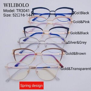 Metal + TR90 ultrathin women's frames with spring hinges Wilibolo TR3041