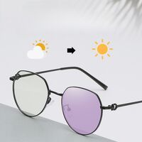 Очки металлические фотохромные с защитой от синего света 9652-GT