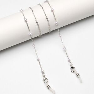 Металлическая нескользящая цепочка, c жемчугом, для очков и масок GL1896