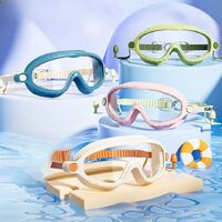 Swimming waterproof anti-fog goggles for kids (3-16 years), with earplugs, YJ6018-YU