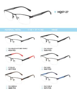 Металлическая оправа с дужками из материала TR-90 HQ07-27