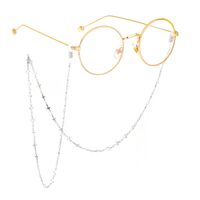 Metal non-slip silver chain, with cross, for glasses and masks GS029