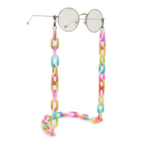 Acrylic rainbow eyeglasses chain GB081