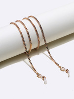 Golden glasses chain with pearls in hollow stars GL1377