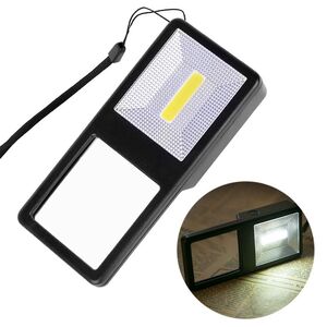 Portable pocket magnifier with backlight 7013, size: 48*42 mm, magnification: 3X