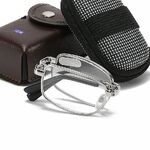 Очки металлические складные для чтения JY303 с футляром, диоптрии от +1.00 до +4.00, РМЦ=62-64