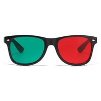 Red-green/red-blue 3D glasses for vision training for amblyopia and color blindness, for viewing 3D movies, computers, and television.