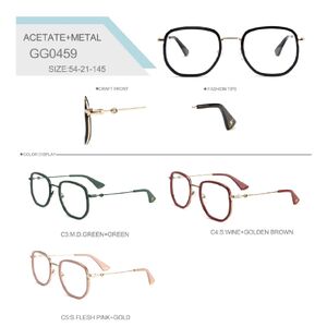 Combined frames for glasses, acetate + metal Big City GG0459