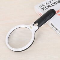 Magnifier with universal backlight, magnifying glass with handle 70120-XX, diameter 120 mm, magnification: 4Х, 30Х