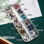 A set of rhinestones with a flat bottom for decorating frames and glasses, 12 boxed, WY-09 (price per pack, minimum 3)