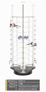 Стойка крутящаяся для очков настольная на 27 мест 3-сторонняя с замками HD813