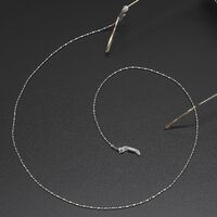 Silver-colored metal non-slip chain, for glasses and masks GS017