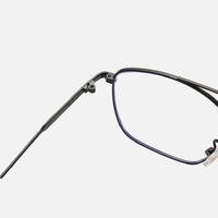 Metal eyeglasses V8612 with blue ray cut protection, diopters from 0.00 to -6.00, not centered 