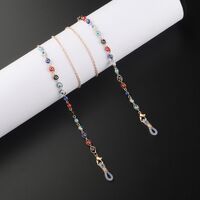 Metal non-slip chain gold, with colorful eyes, for glasses and masks GL955