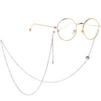Metal non-slip chain, with pendant lightning and pearl, for glasses and masks GL189