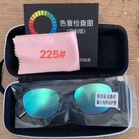 Blue Block metal glasses with blue light protection for colorblind people 225色盲镜