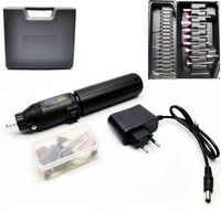 Cordless mini grinder for grinding, polishing, engraving, drilling in a plastic case 6036