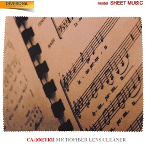 Салфетка для очков из материала микрофибра, плотный материал SHEET MUSIC