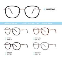 Metal men's frame for glasses with spring hinges MM5002
