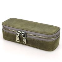 Eyeglasses genuine leather clutch bag with zipper CF1169