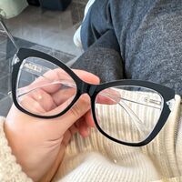 Reading PC plastic glasses with Blue Ray Cut protection and spring hinges for women KY239, diopters from 0.00 to +4.00