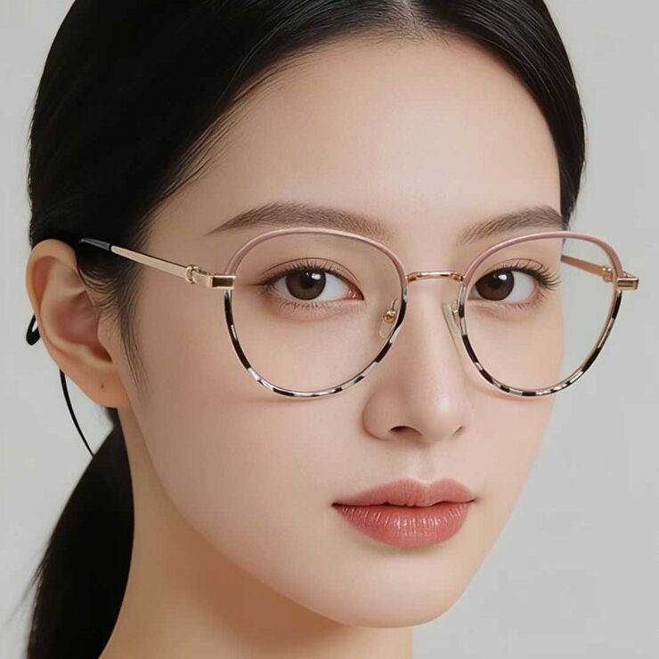 Metal ultrathin women's frames with spring hinges Wilibolo K6804