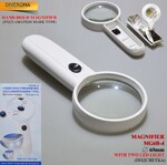 Лупа карманная для чтения с подсветкой MG6B-4, увеличение X3.4.5, Ø50.65.75 мм