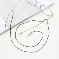 Black-colored metal non-slip chain, for glasses and masks GA011