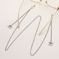 Металлическая нескользящая цепочка серебряного цвета, с подвеской в виде звезды, для очков и масок GL1873