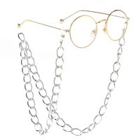 Silver-colored metal non-slip chain, thick, for glasses and masks GL206