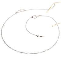Silver-colored metal non-slip chain, with handcuffs, for glasses and masks GL053