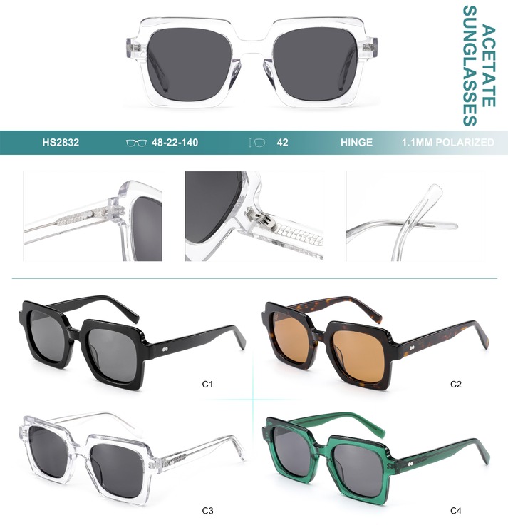 Polarized acetate plastic sunglasses Big City HS2832