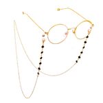 Metal non-slip chain, with glass beads, for glasses and masks GL615