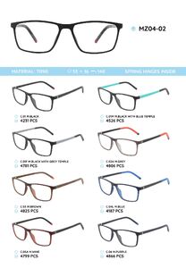 TR-90 plastic frames for glasses, with spring hinges MZ04-02
