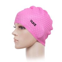 Шапочка для плавания силиконовая водонепроницаемая женская YM620-YU, 20*23 см