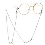 Металлическая нескользящая цепочка бронзового цвета, с крестом, для очков и масок GL124