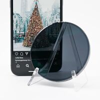 Photochromic gray plastic lenses, index 1.56, with UV410 coating