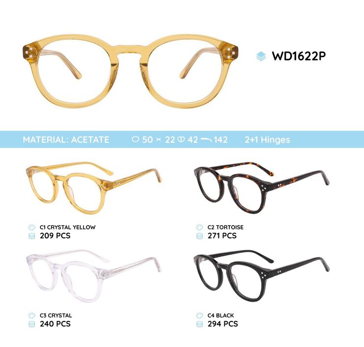 Plastic acetate eyeglasses frame WD1622P