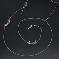 Металлическая нескользящая цепочка золотого цвета, с русалкой, для очков и масок GL567