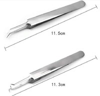 Набор пинцетов из нержавеющей стали 5 штук 不锈钢3件套镊子 J8006