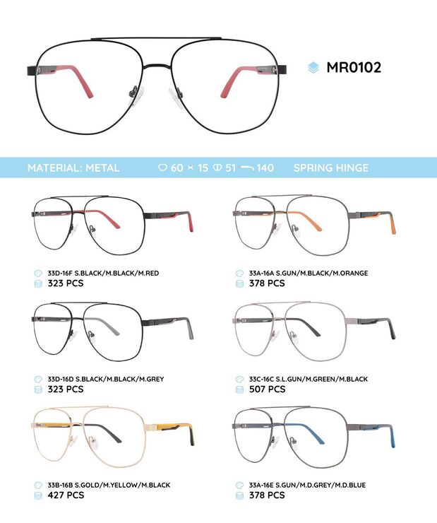 Metal frame with TR-90 temples MR0102