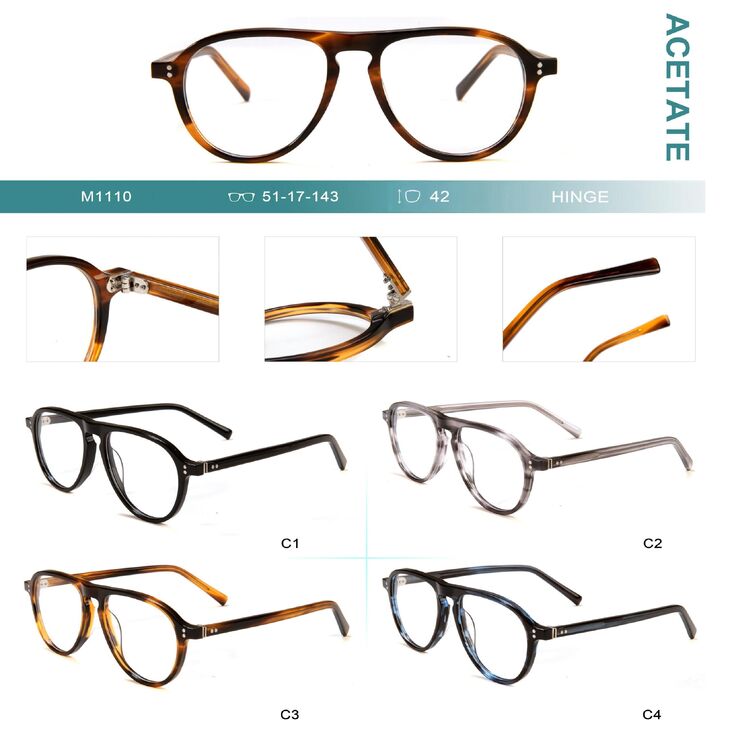 Plastic frames for glasses acetate material Big City collection M1110 - картинка 1