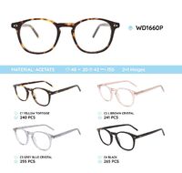 Plastic acetate eyeglasses frame with spring hinges WD1660P