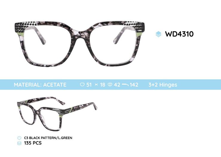 Plastic acetate eyeglasses frame WD4310