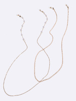 Set of two gold and silver glasses chain with turquoise stones GM120