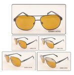 Metal polarized sunglasses with yellow lenses for drivers PaulRolf 820093