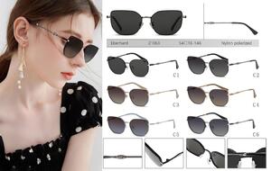 Солнцезащитные поляризационные металлические очки с нейлоновыми линзами Eberhard EH21063