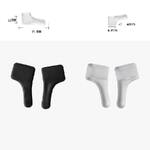 Стоппер - насадка на заушник, противоскользящий ушной крючок, 21*11 мм, прозрачные/чёрные, для средних дужек